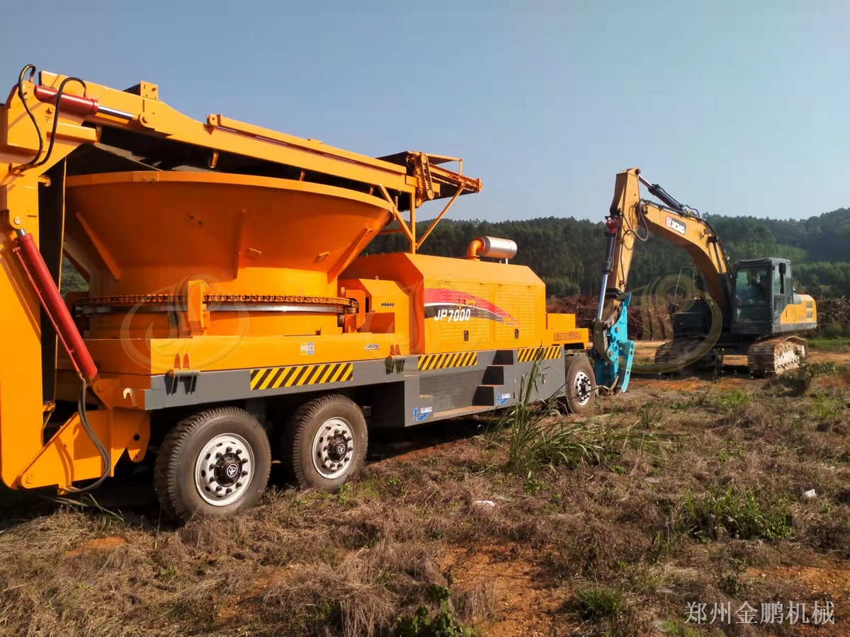 郑州金鹏树木破碎机大直径树干圆盘式破碎选型方案