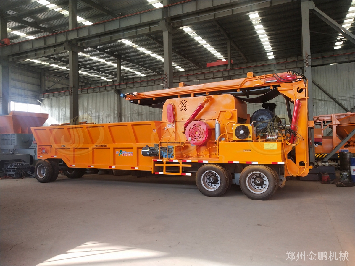 郑州金鹏大型树枝粉碎机在园林废弃物处理中的应用
