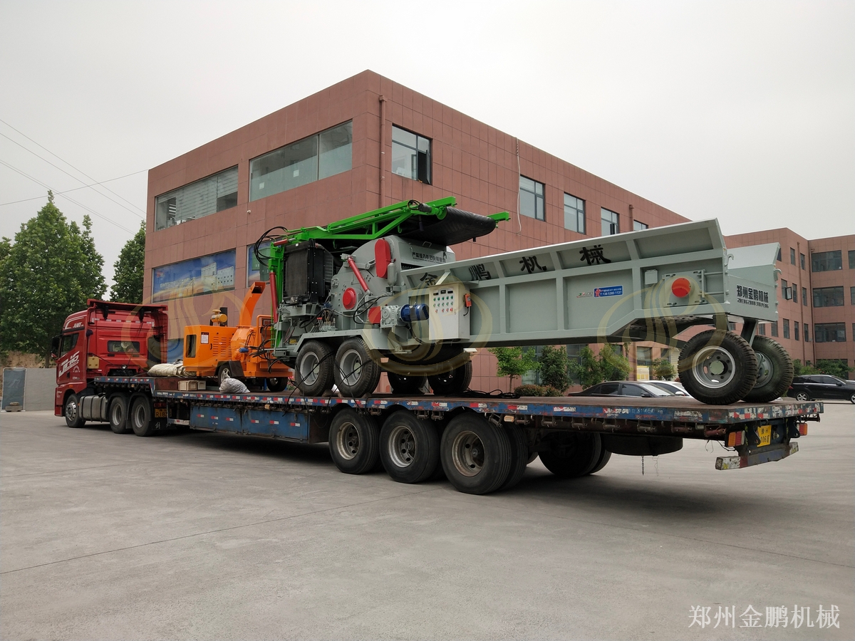 郑州金鹏大型园林树枝破碎机在绿化废弃物处理中的方案