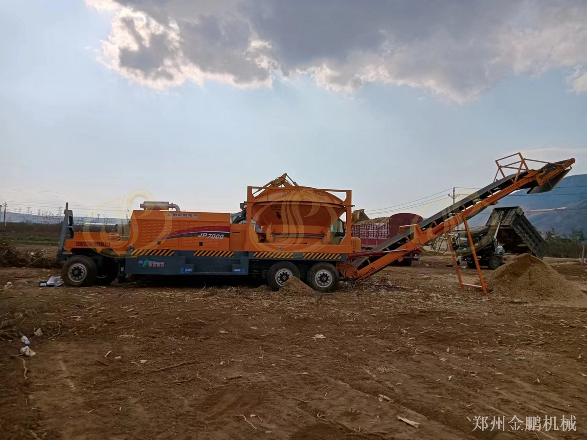 郑州金鹏木材模板破碎机处理流程与大型料场配置参考