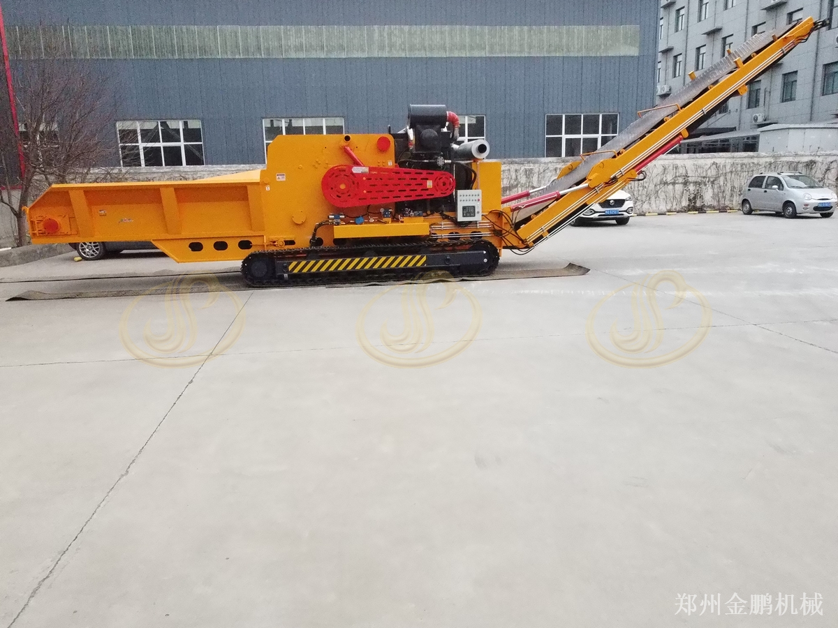 郑州金鹏木材柴油粉碎机大尺寸进料与连续作业配置参考